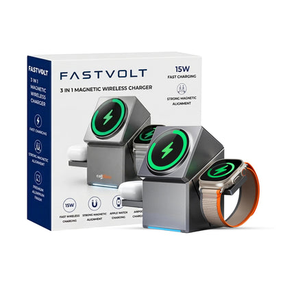 FastVolt™ - 3 In 1 Magnetic Wireless Charger