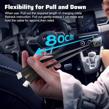 FastVolt™ - 4 In 1 Retractable Car Charger