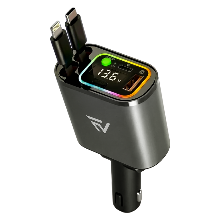 FastVolt™ - 4 In 1 Retractable Car Charger