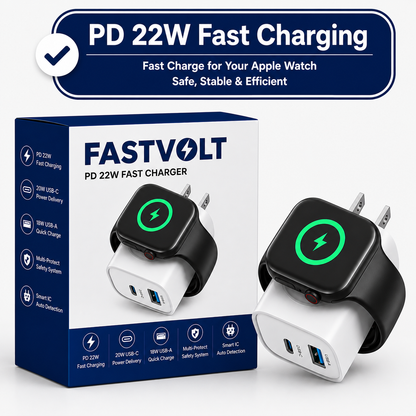 3-in-1 Magnetic Wireless Cordless PD USB-C Wall Charger