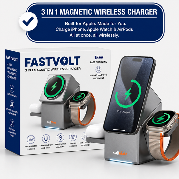FastVolt™ - 3 In 1 Magnetic Wireless Charger