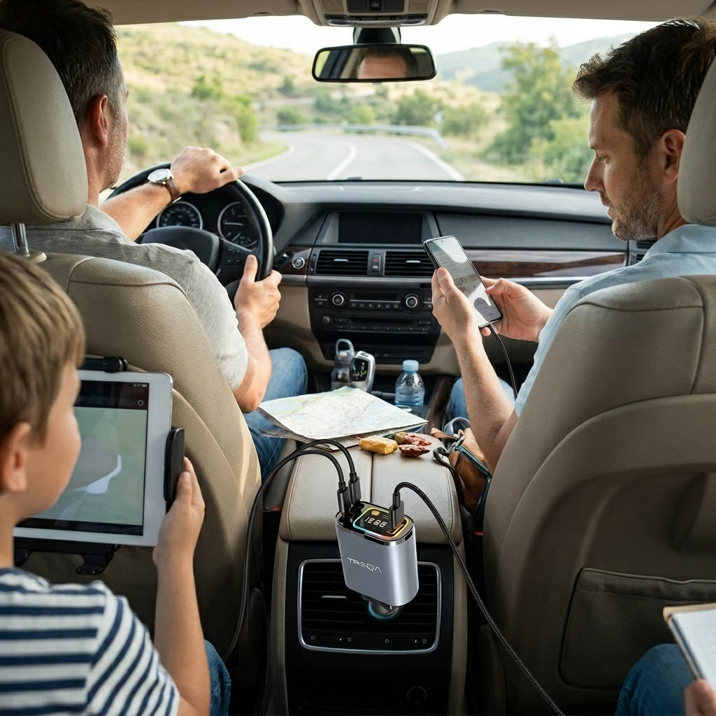 FastVolt™ - 4 In 1 Retractable Car Charger