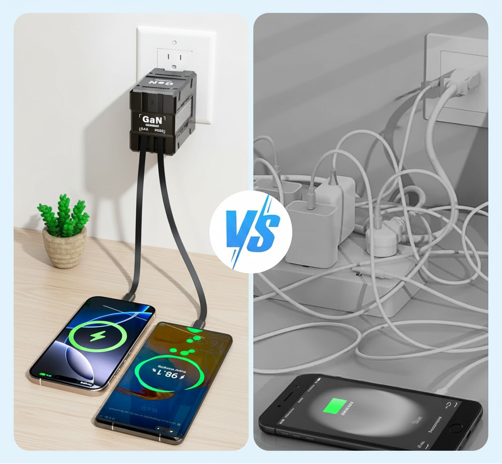 FastVolt 2-in-1 Retractable Fast GaN Charger Cable U