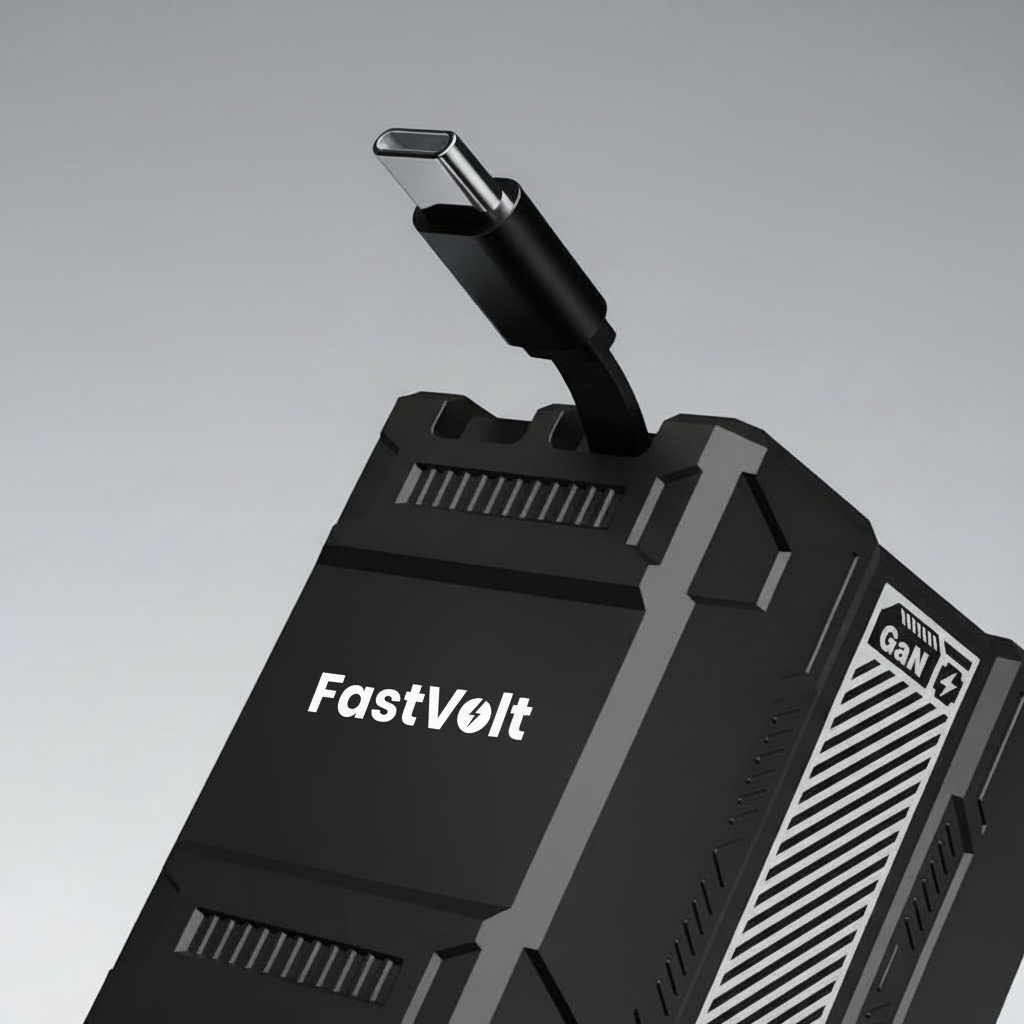 FastVolt 2-in-1 Retractable Fast GaN Charger Cable U