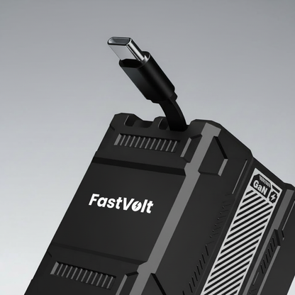 FastVolt 2-in-1 Retractable Fast GaN Charger Cable U