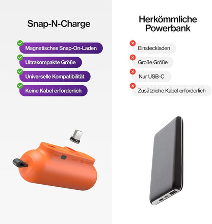 FastVolt™ Snap-N-Charge  Magnetic Power Bank