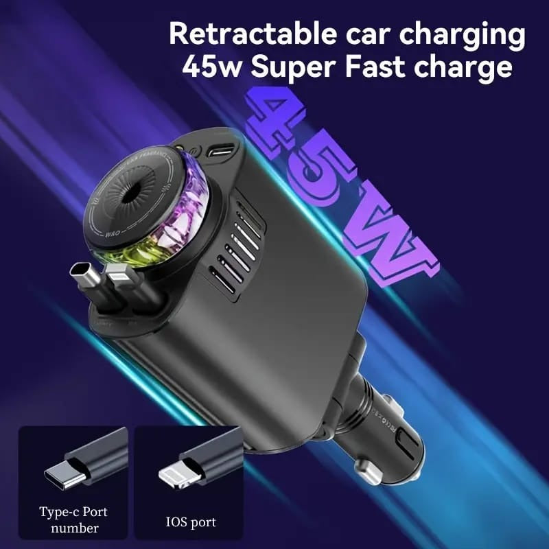 FastVolt™ - 5 in 1 Retractable Car Charger