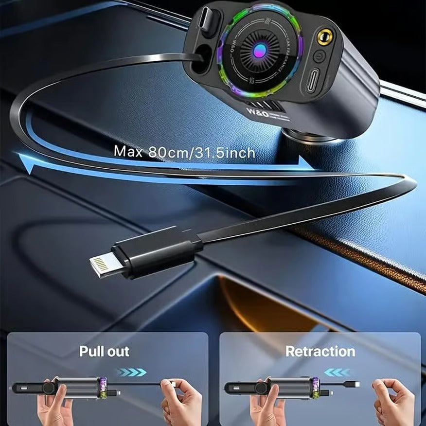 FastVolt™ - 5 in 1 Retractable Car Charger