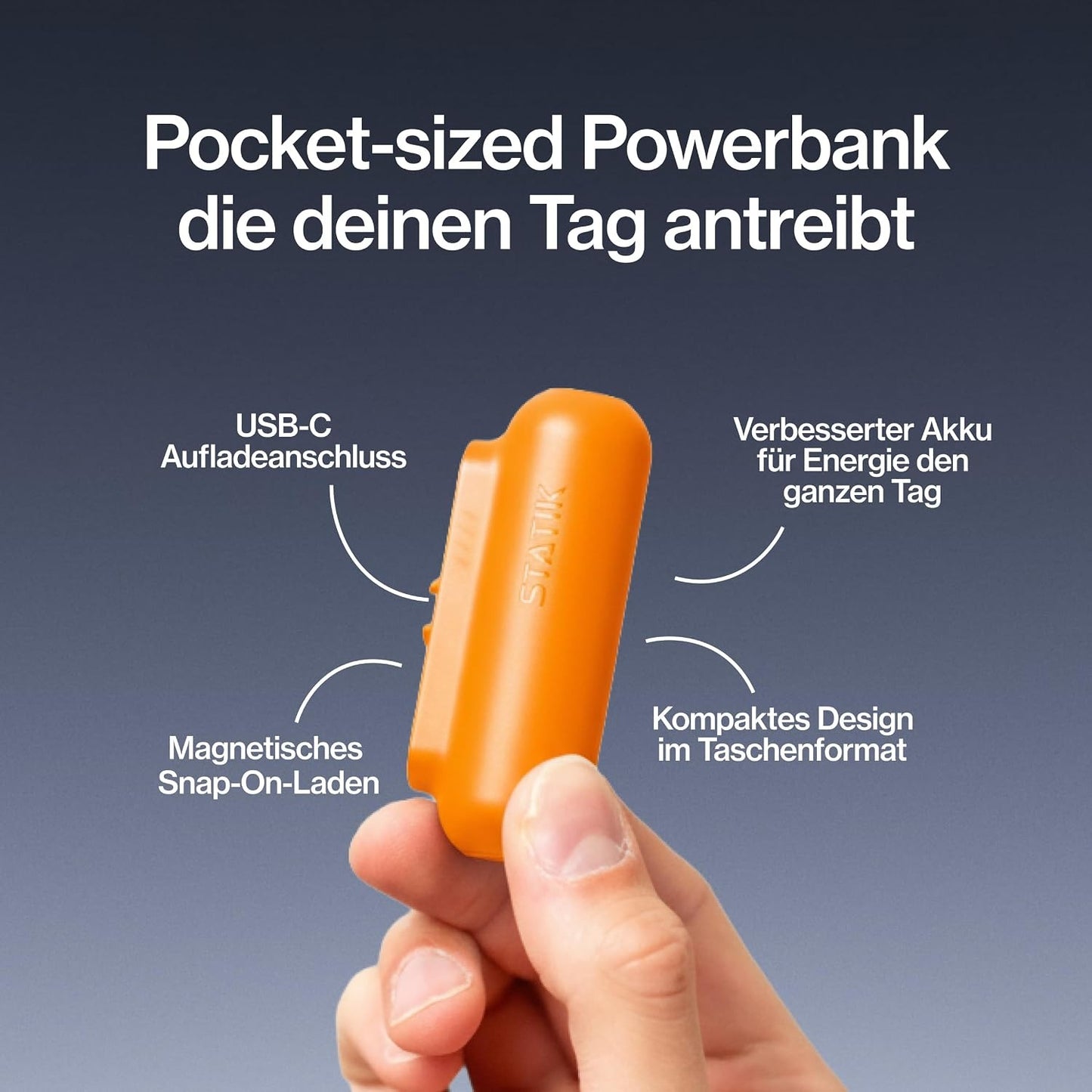 FastVolt™ Snap-N-Charge  Magnetic Power Bank