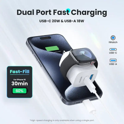 3-in-1 Magnetic Wireless Cordless PD USB-C Wall Charger
